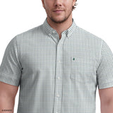 BIG & TALL BREEZE SHORT SLEEVE BUTTON DOWN SHIRT - SYCAMORE