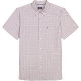 BIG & TALL BREEZE SHORT SLEEVE BUTTON DOWN SHIRT - GRAPE WINE