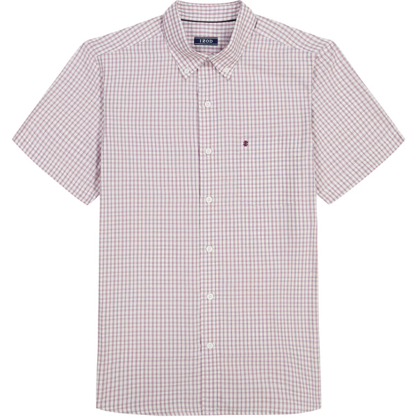 Big & Tall Breeze Short Sleeve Button Down Shirt - Grape Wine – IZOD