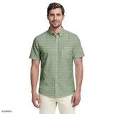 BREEZE SHORT SLEEVE PRINTED BUTTON DOWN SHIRT - LAUREL WREATH