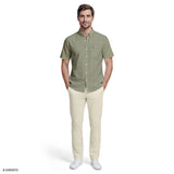 BREEZE SHORT SLEEVE PRINTED BUTTON DOWN SHIRT - LAUREL WREATH