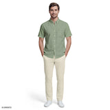 BREEZE SHORT SLEEVE PRINTED BUTTON DOWN SHIRT - LAUREL WREATH