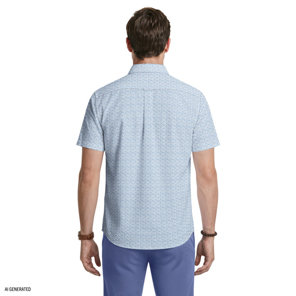 Breeze Short Sleeve Printed Button Down Shirt - Riviera – IZOD