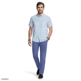 BREEZE SHORT SLEEVE PRINTED BUTTON DOWN SHIRT - RIVIERA