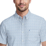BREEZE SHORT SLEEVE PRINTED BUTTON DOWN SHIRT - RIVIERA