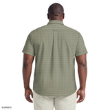 BIG & TALL BREEZE SHORT SLEEVE PRINTED BUTTON DOWN SHIRT - LAUREL WREATH