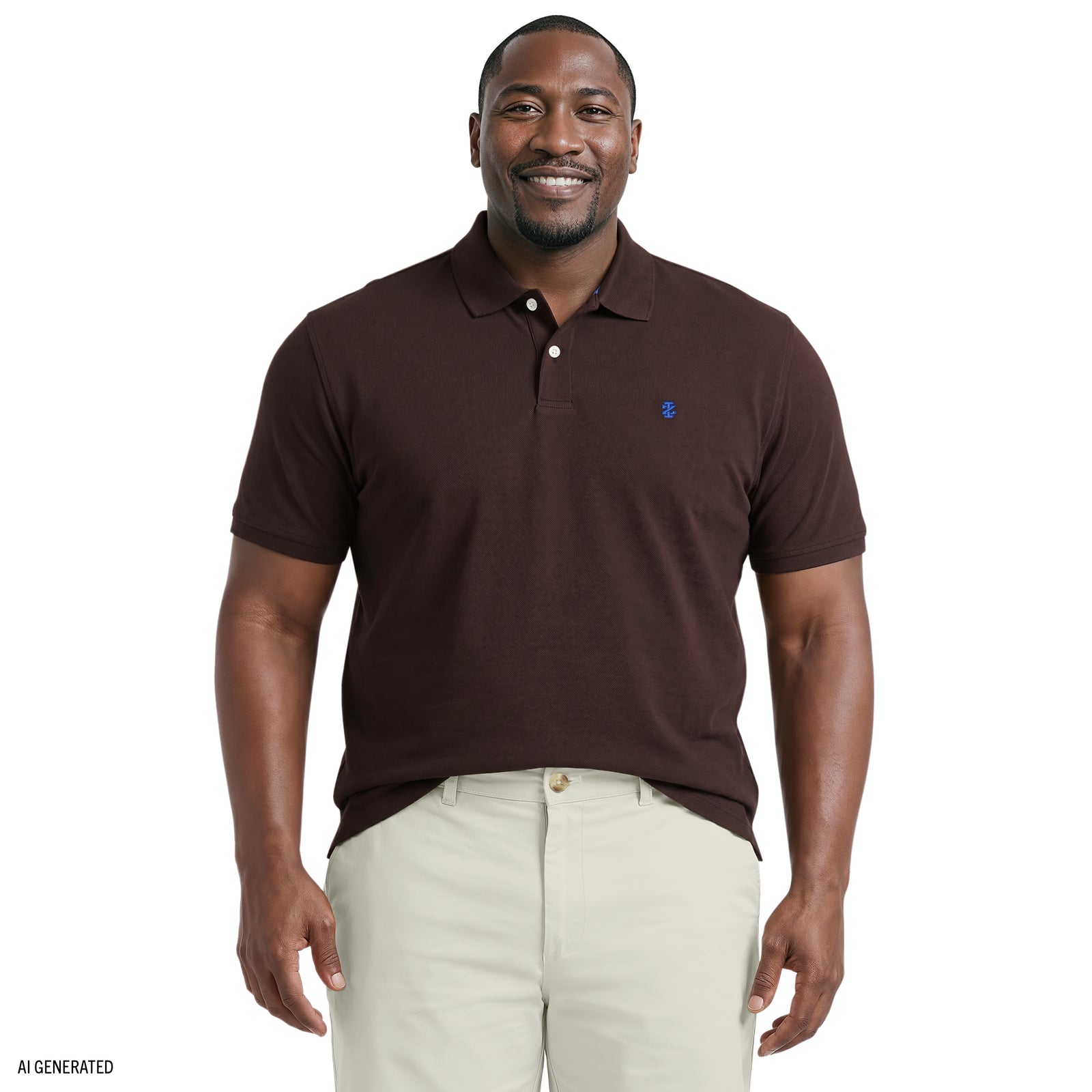BIG & TALL ADVANTAGE PERFORMANCE SHORT SLEEVE POLO - BLACK COFFEE