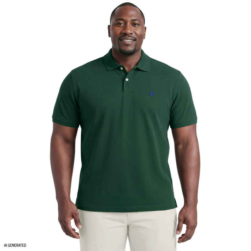 BIG & TALL ADVANTAGE PERFORMANCE SHORT SLEEVE POLO - SYCAMORE – IZOD