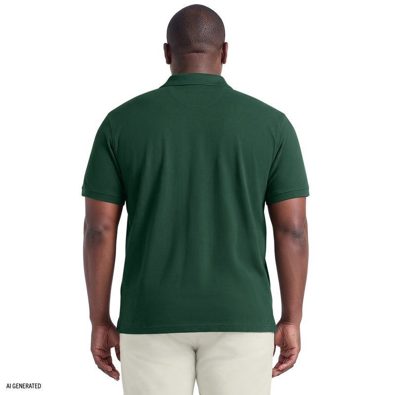 BIG & TALL ADVANTAGE PERFORMANCE SHORT SLEEVE POLO - SYCAMORE – IZOD