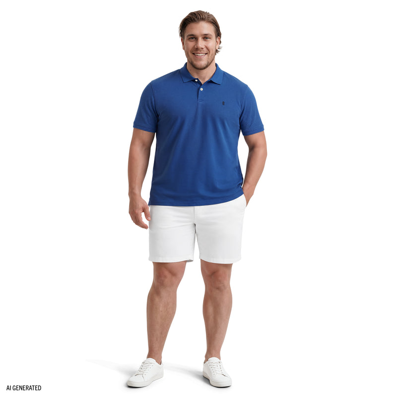 BIG & TALL ADVANTAGE PERFORMANCE SHORT SLEEVE POLO - TRUE BLUE – IZOD