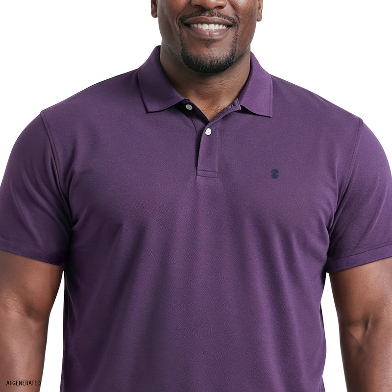 トップス Regular Collar Short Sleeve Shirt BIG & TALL ADVANTAGE PERFORMANCE SHORT SLEEVE POLO - NIGHTSHADE – IZOD