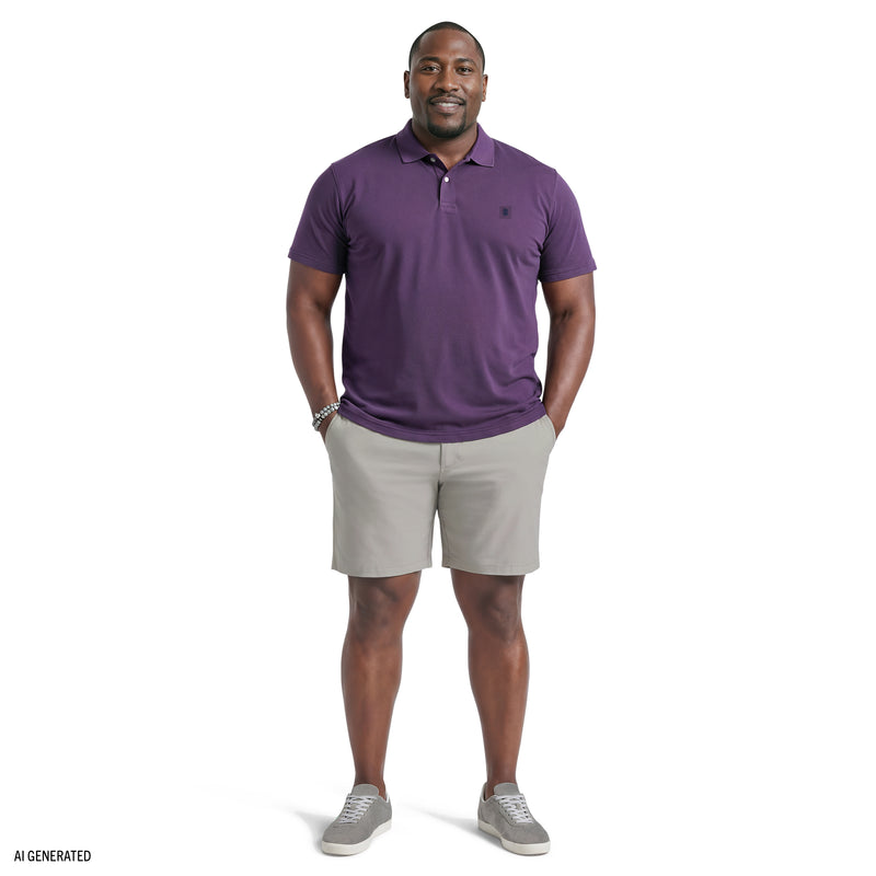 BIG & TALL ADVANTAGE PERFORMANCE SHORT SLEEVE POLO - NIGHTSHADE – IZOD