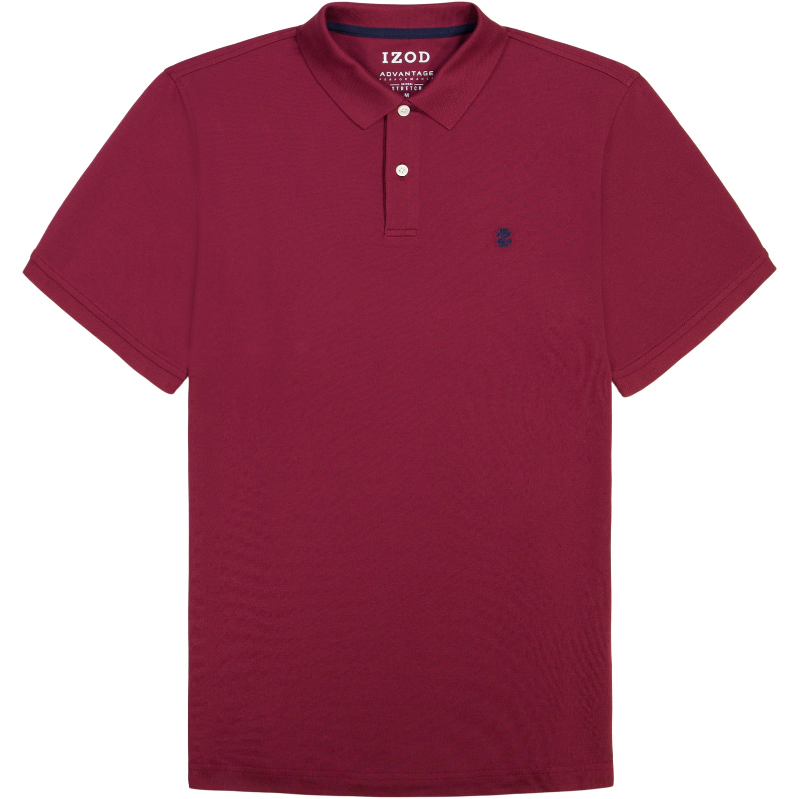BIG & TALL ADVANTAGE PERFORMANCE SHORT SLEEVE POLO - ZINFANDEL – IZOD