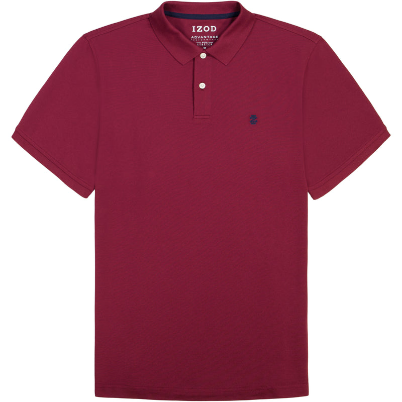 BIG & TALL ADVANTAGE PERFORMANCE SHORT SLEEVE POLO - ZINFANDEL – IZOD