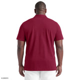 BIG & TALL ADVANTAGE PERFORMANCE SHORT SLEEVE POLO - ZINFANDEL