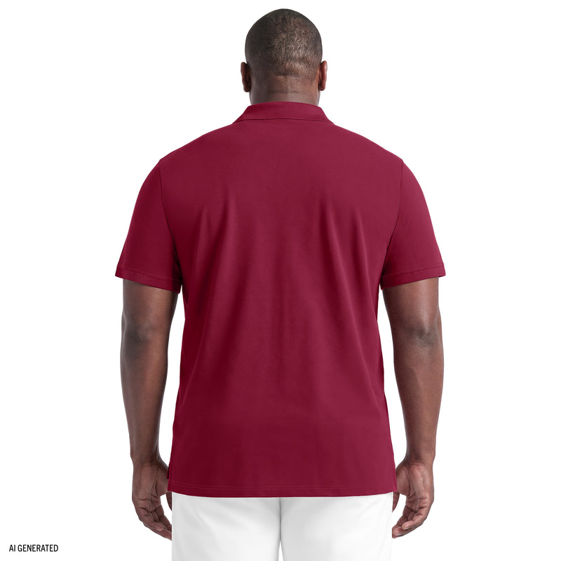 BIG & TALL ADVANTAGE PERFORMANCE SHORT SLEEVE POLO - ZINFANDEL – IZOD