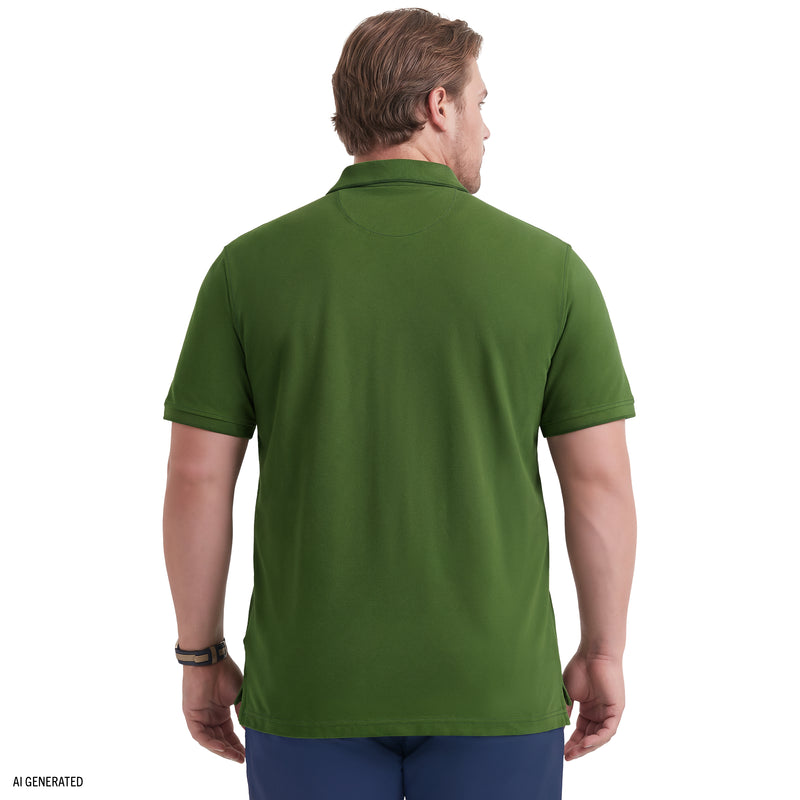 BIG & TALL ADVANTAGE PERFORMANCE SHORT SLEEVE POLO - SYCAMORE – IZOD