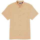 LUXURY SHORT SLEEVE BUTTON DOWN SHIRT - OAK BUFF