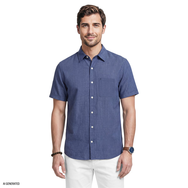 izod men's dress shirts Izod Men's Long Sleeve Checkered Performance Comfort Woven Shirt | Casual & Dress Button Down Shirts | Apparel - Shop Your Navy Exchange
