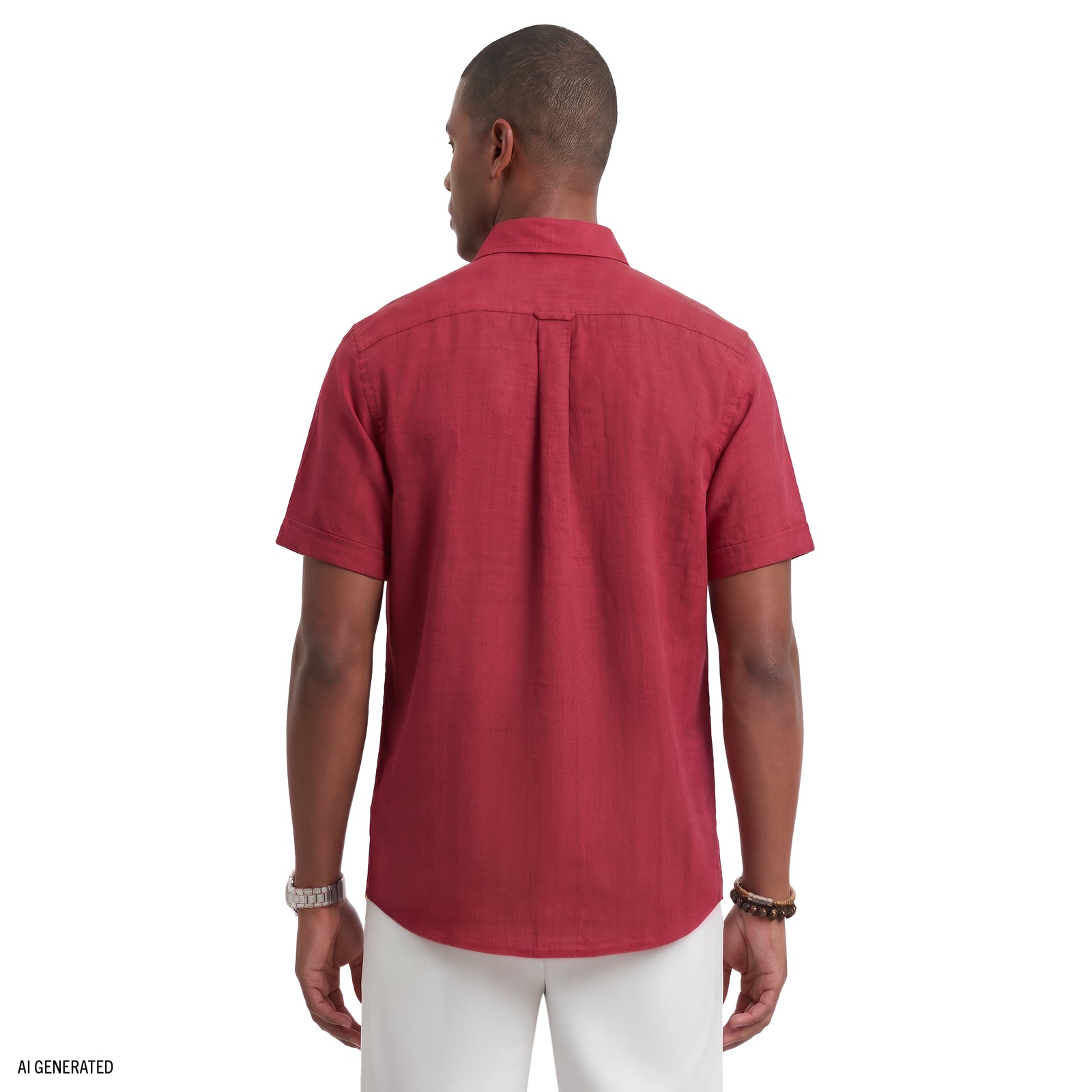 LUXURY SHORT SLEEVE BUTTON DOWN SHIRT - ZINFANDEL – IZOD