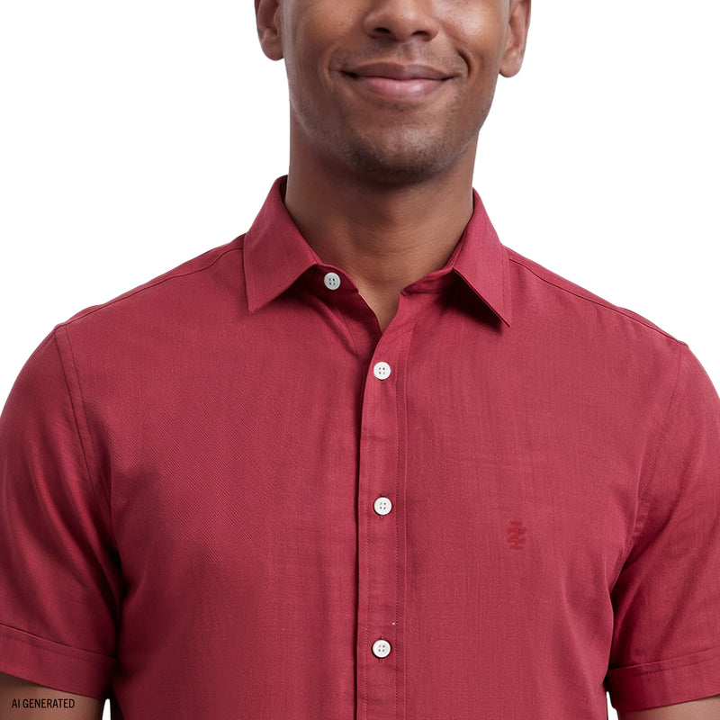 Luxury Short Sleeve Button Down Shirt - Zinfandel – IZOD