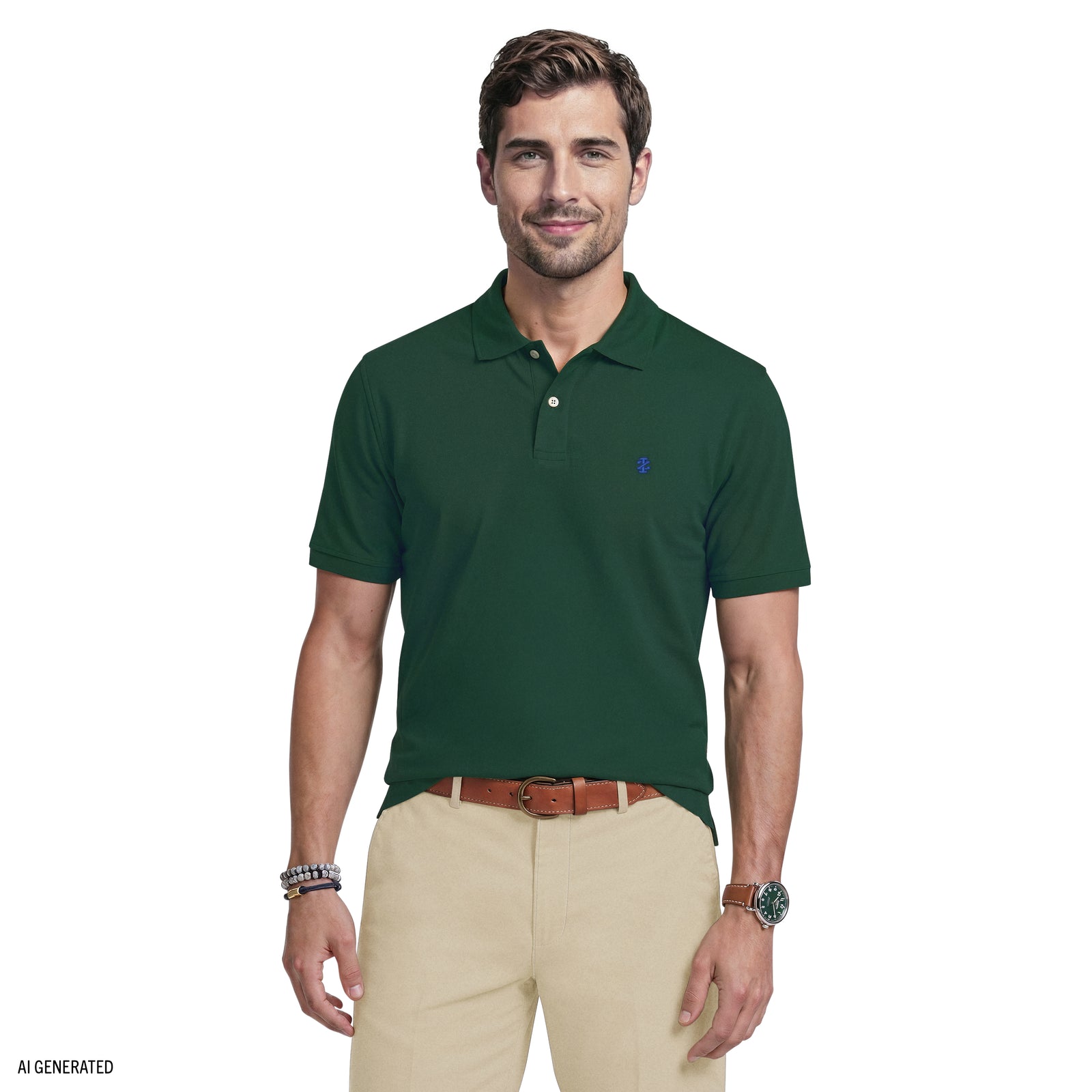 INTERLOCK SHORT SLEEVE POLO - SYCAMORE – IZOD