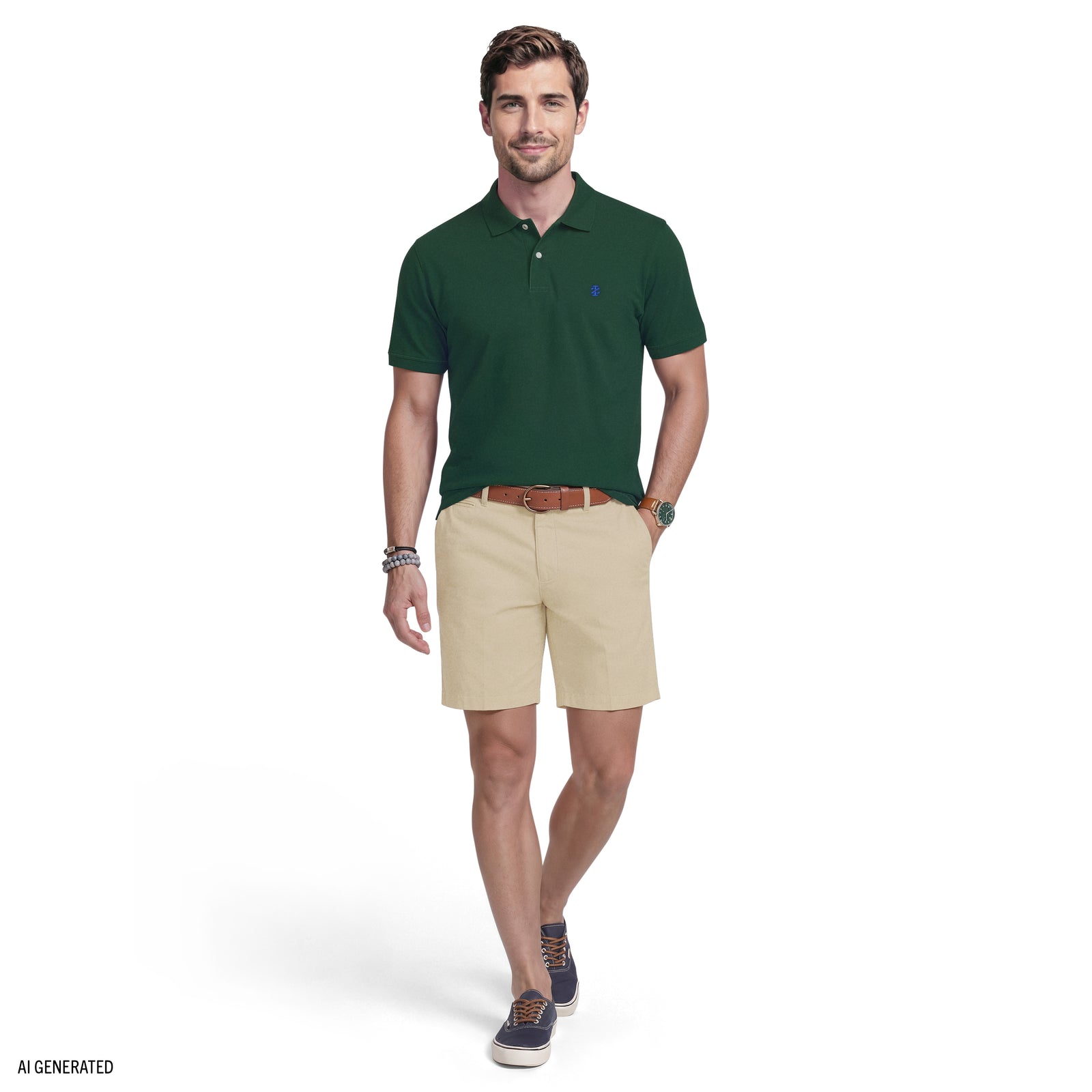 INTERLOCK SHORT SLEEVE POLO - SYCAMORE – IZOD