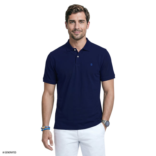 Interlock Short Sleeve Polo - Medieval Blue – IZOD