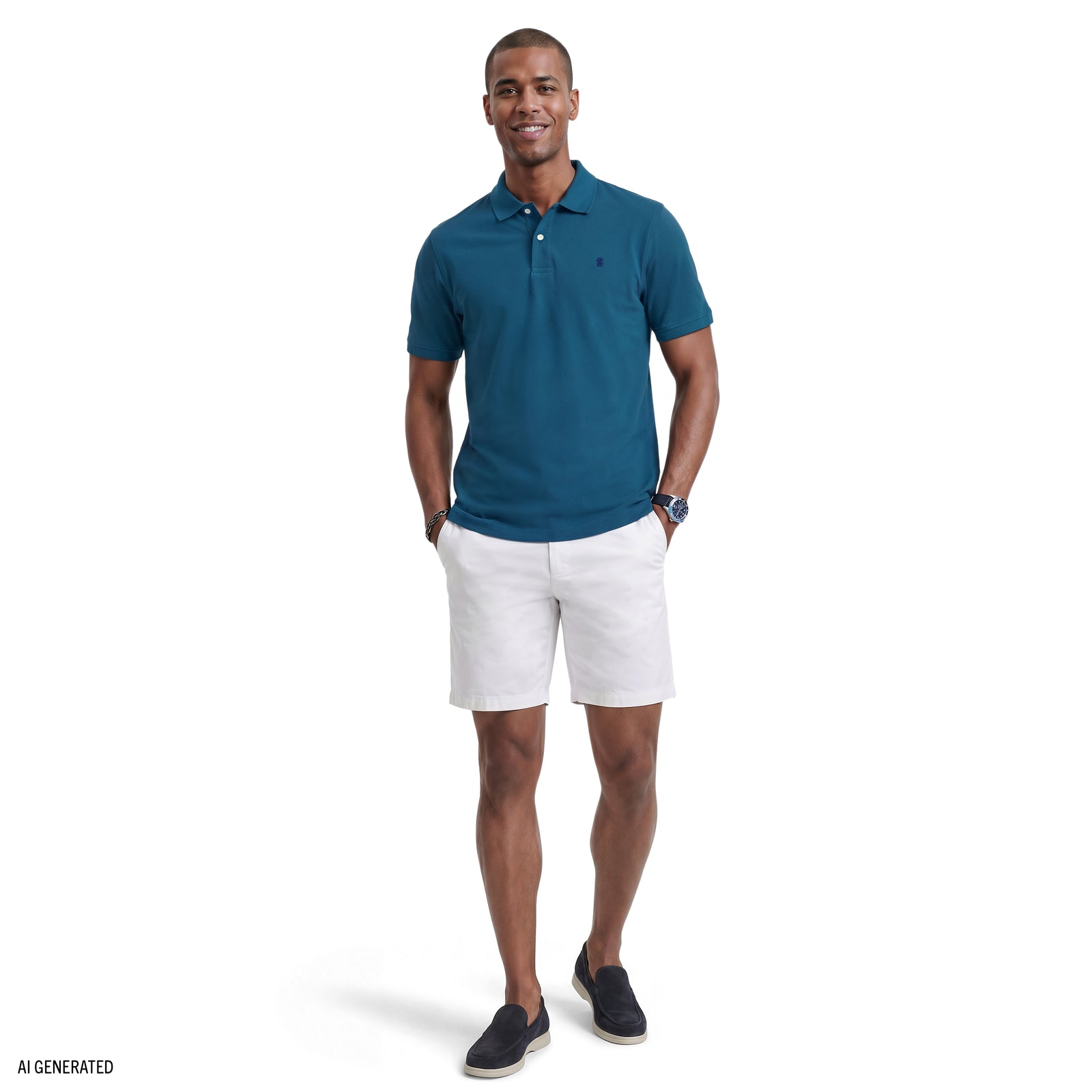 INTERLOCK SHORT SLEEVE POLO - BLUE SAPPHIRE – IZOD