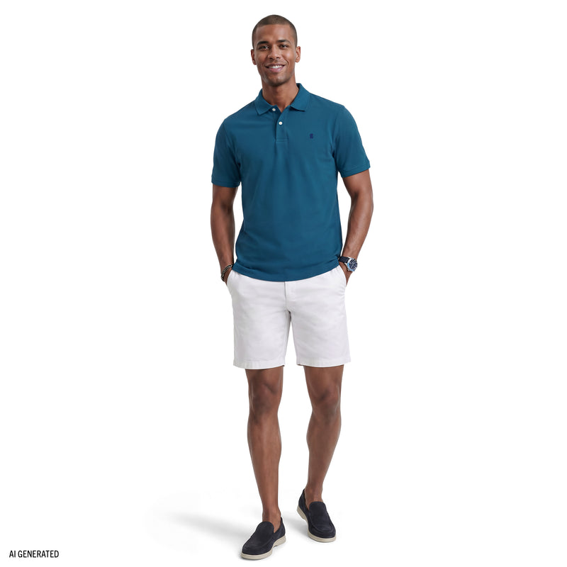 INTERLOCK SHORT SLEEVE POLO - BLUE SAPPHIRE – IZOD