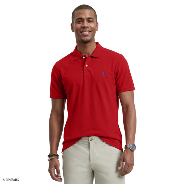 INTERLOCK SHORT SLEEVE POLO - SUNDRIED TOMATO – IZOD