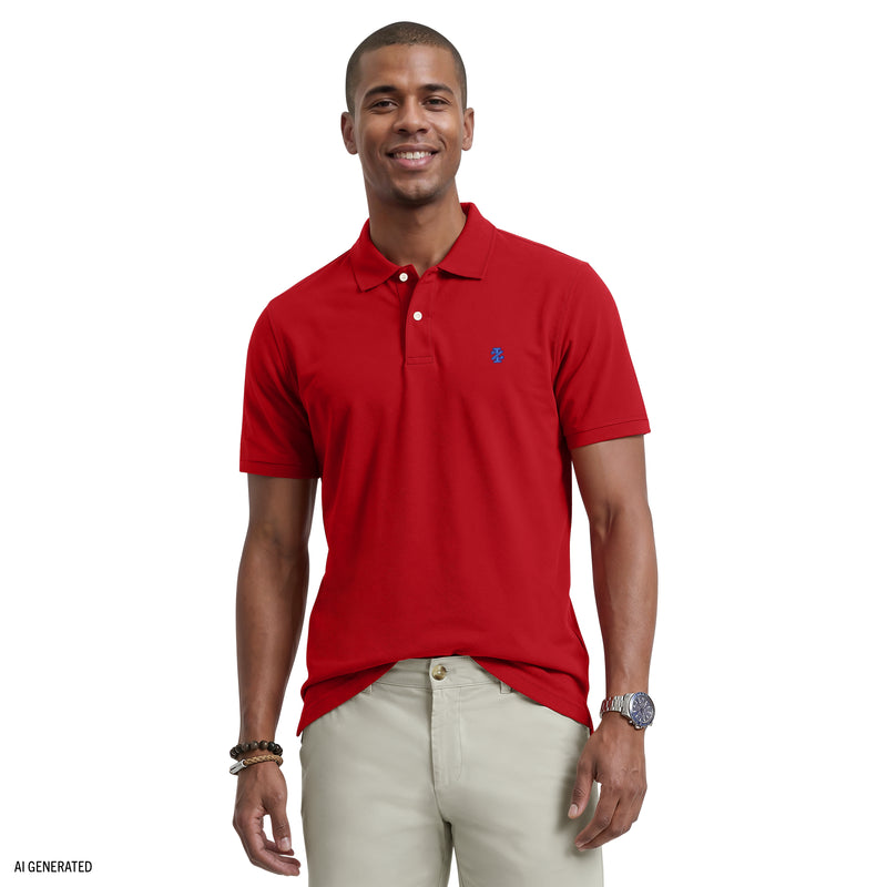 INTERLOCK SHORT SLEEVE POLO - SUNDRIED TOMATO – IZOD