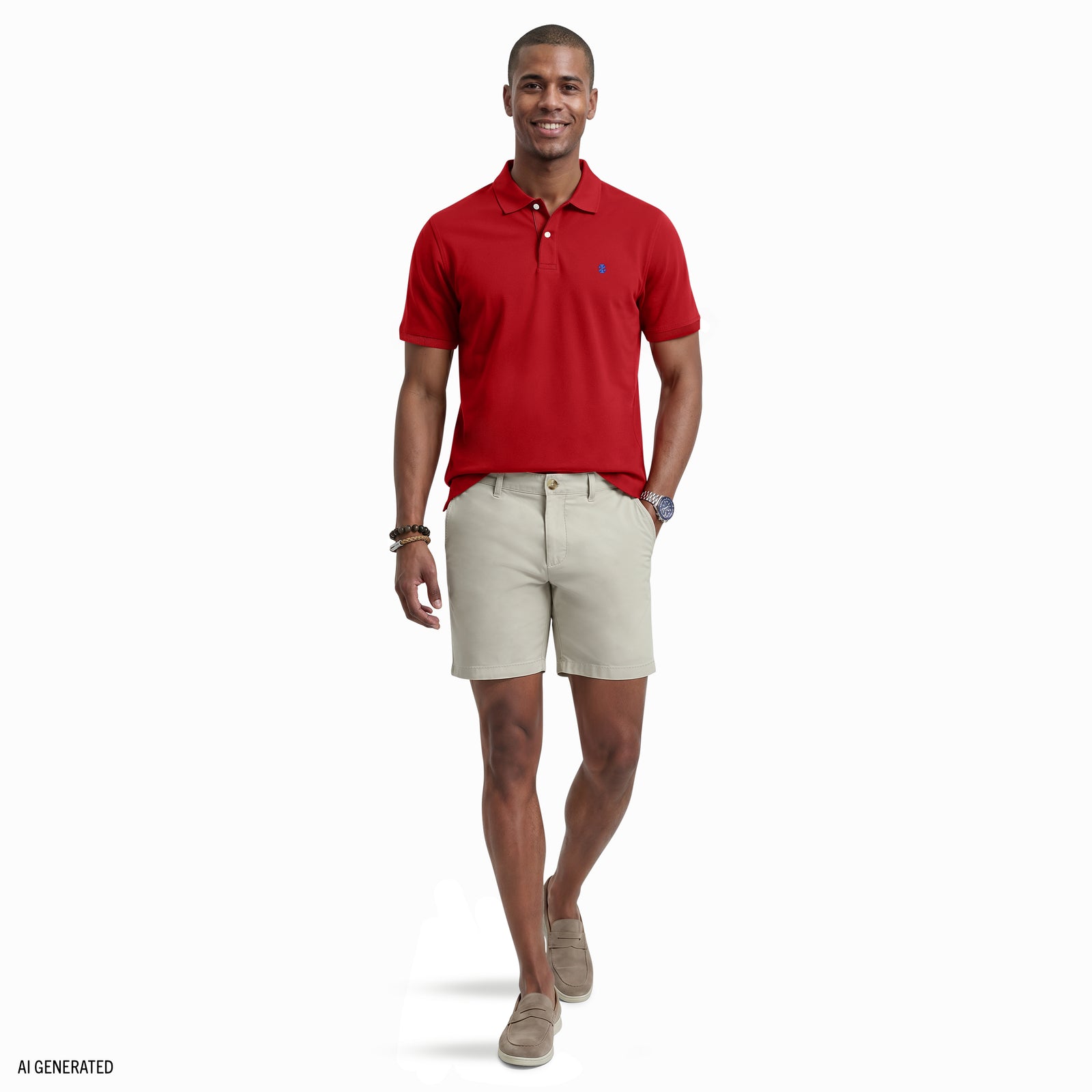 INTERLOCK SHORT SLEEVE POLO - SUNDRIED TOMATO – IZOD