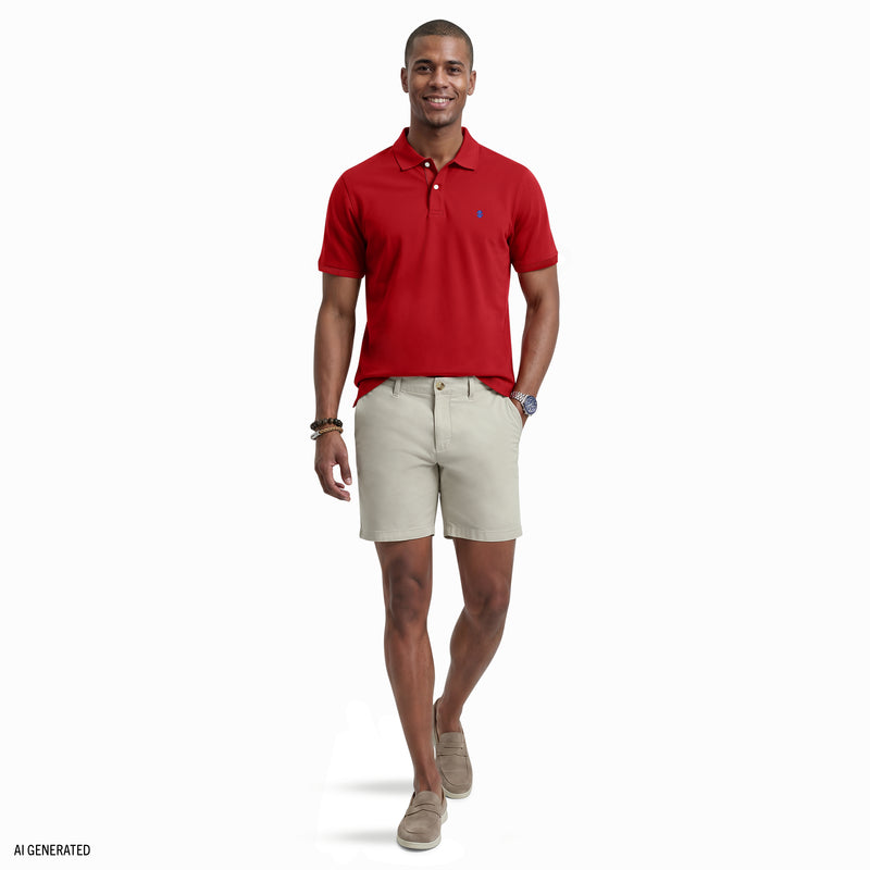 INTERLOCK SHORT SLEEVE POLO - SUNDRIED TOMATO – IZOD