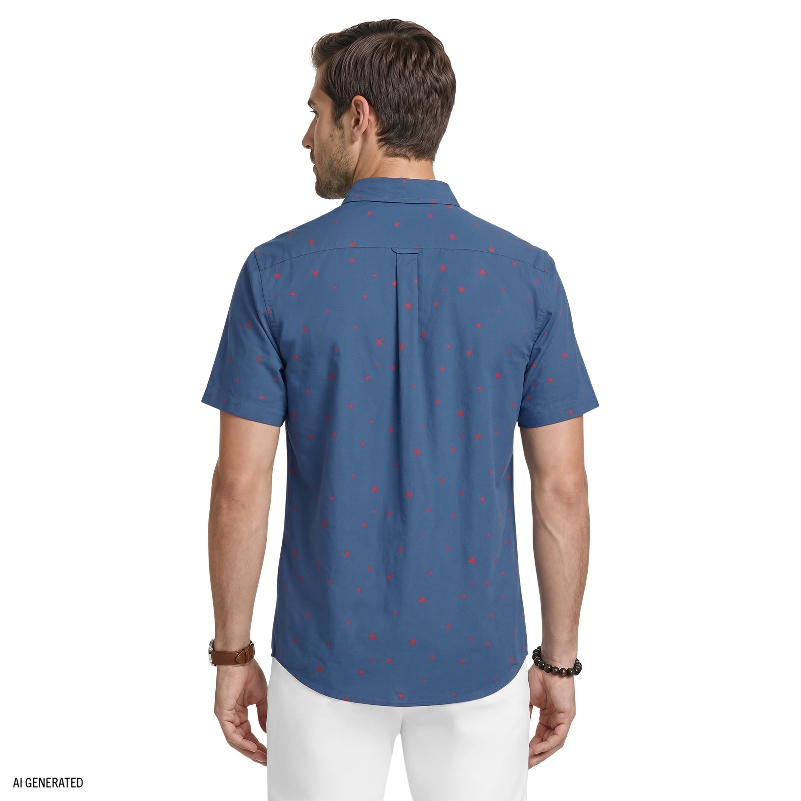 BREEZE SHORT SLEEVE PRINTED BUTTON DOWN SHIRT - TRUE NAVY – IZOD