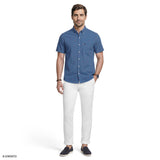 BREEZE SHORT SLEEVE PRINTED BUTTON DOWN SHIRT - TRUE NAVY