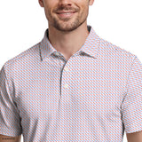 GOLF SWINGFLEX ELITE SHORT SLEEVE PRINTED POLO - BRIGHT WHITE