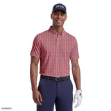 GOLF SWINGFLEX ELITE SHORT SLEEVE PRINTED POLO - GARNET