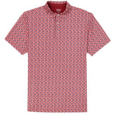 GOLF SWINGFLEX ELITE SHORT SLEEVE PRINTED POLO - GARNET
