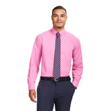 ALL-OVER STRETCH L/S PLAID DRESS SHIRT - CONE FLOWER