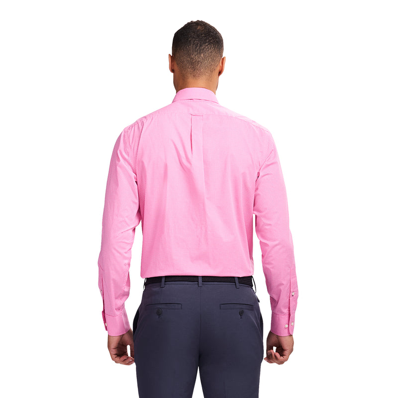 All-over Stretch L/S Plaid Dress Shirt - Izod Sportswear