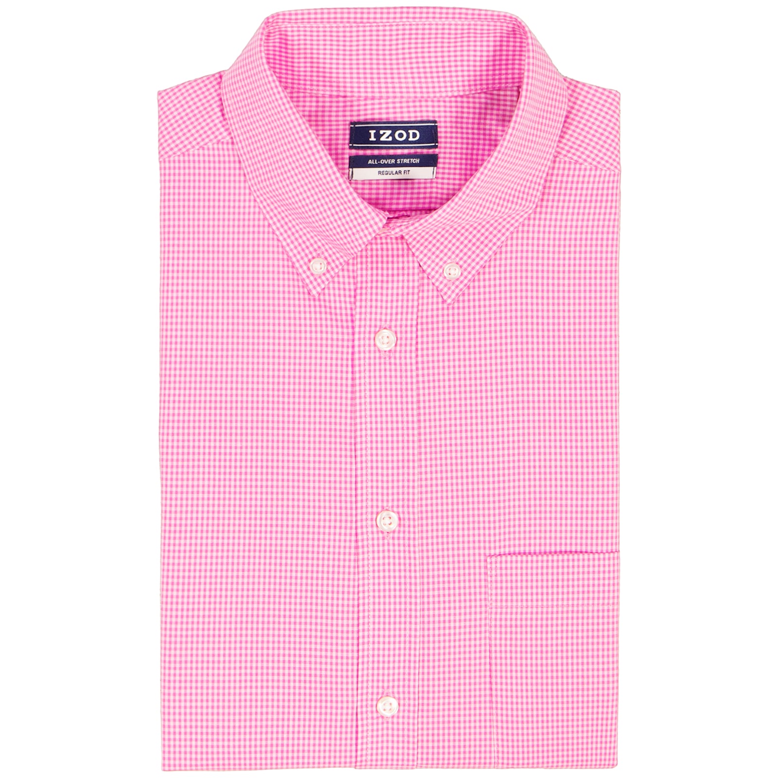 ALL-OVER STRETCH L/S PLAID BUTTON-DOWN DRESS SHIRT - CONE FLOWER