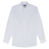 ALL-OVER STRETCH L/S PLAID DRESS SHIRT - PAGODA BLUE