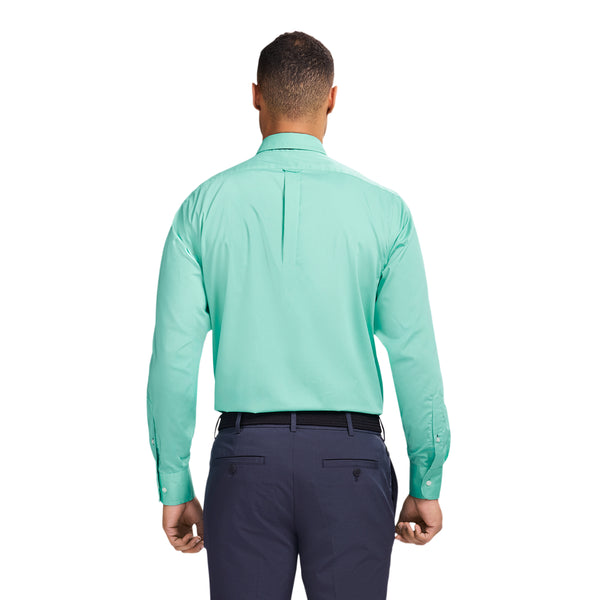 All-Over Stretch L/S Button-Down Dress Shirt - Izod Sportswear