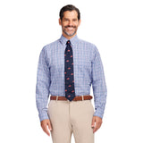 ALL-OVER STRETCH L/S PLAID DRESS SHIRT - ULTRAMARINE