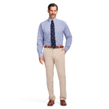 ALL-OVER STRETCH L/S PLAID DRESS SHIRT - ULTRAMARINE