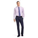 ALL-OVER STRETCH L/S PLAID DRESS SHIRT - SHEER LILAC