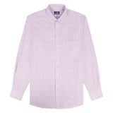 ALL-OVER STRETCH L/S PLAID DRESS SHIRT - SHEER LILAC