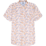 DOCKSIDE CHAMBRAY S/S PRINTED SHIRT - PEACH COBBLER
