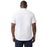 BIG & TALL DOCKSIDE CHAMBRAY S/S SHIRT - BRIGHT WHITE